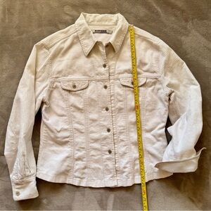 White Corduroy Shirt 100% Cotton Size M/L